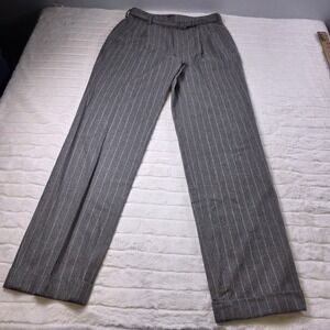 Ralph Lauren Purple Label Stamford Chalk Stripe Flannel Pants Womens 6 $1,190